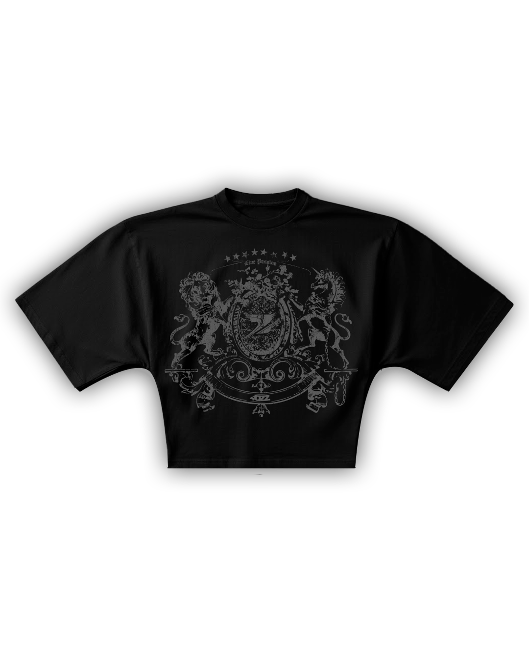 Tee Boxy "THE THRONE" BLACK