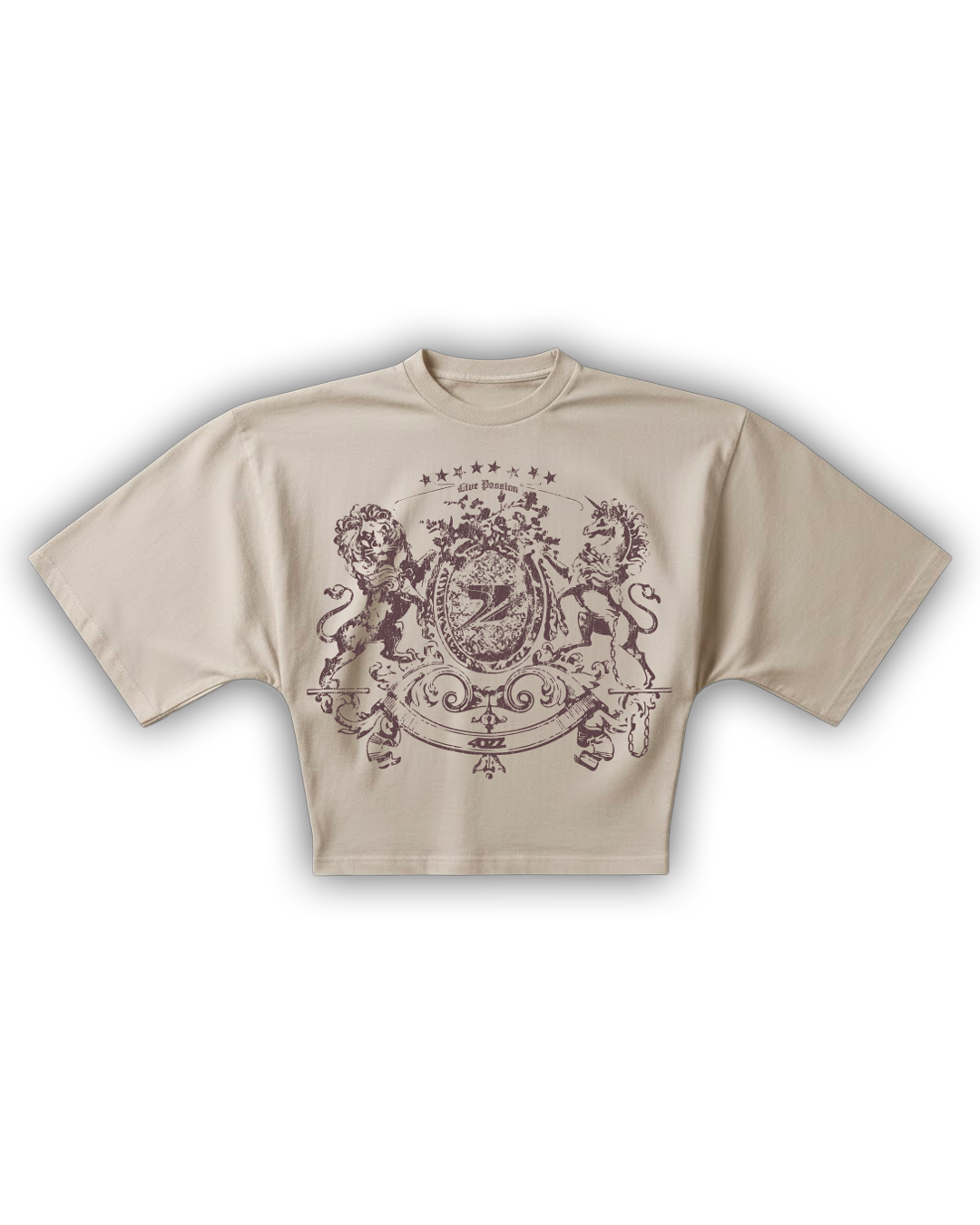 Tee Boxy "THE THRONE" SAND